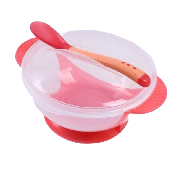 Bol pour enfant avec cuillère rouge