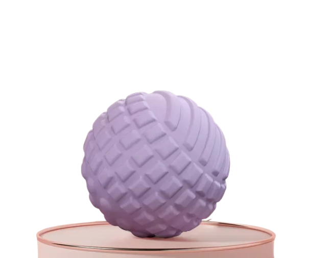 Bola de masaj pentru corp cu presiune ajustabilă, design unghiular pentru ameliorarea oboselii violet