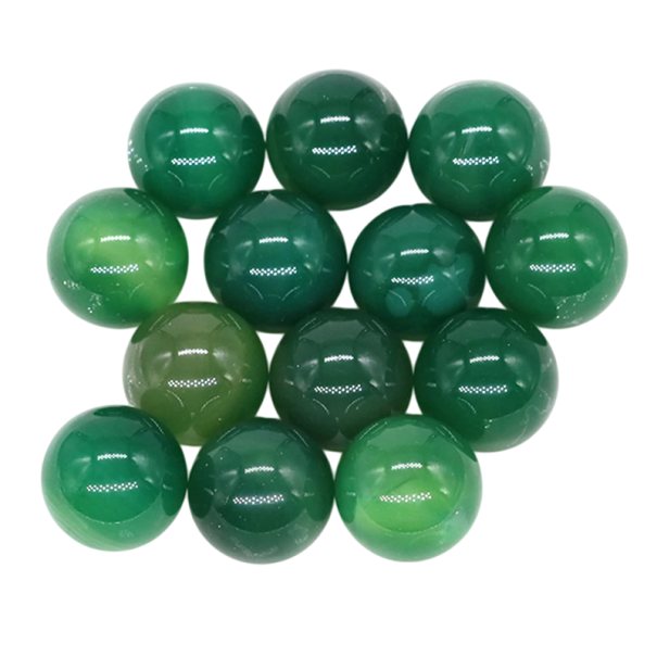 Bolas de ágata verde natural de 16 mm, 5 unidades, para la fabricación de joyas, piedras minerales, bisutería, decoración y artesanía. 1