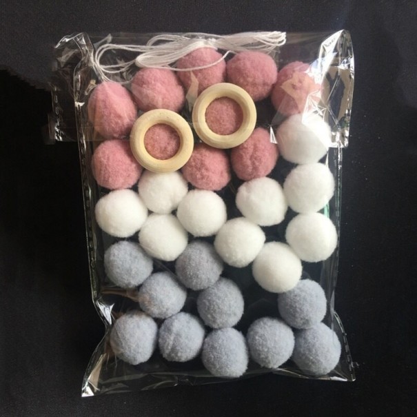 Bolas de fieltro decorativas 30 uds. 1