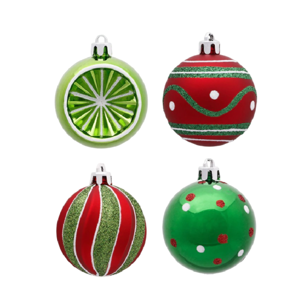 Bolas de Natal de Plástico 6 cm 9 pcs 2
