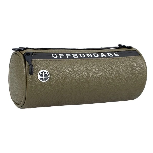 Bolsa de bicicleta impermeable 2 l Piel sintética 23x10x10 cm Bolsa de manillar delantera Elementos reflectantes Correa de hombro Cremalleras resistentes Multifuncional caqui