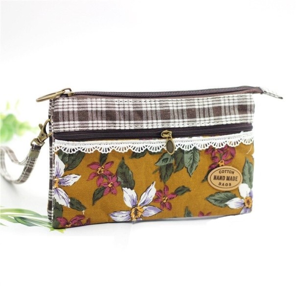 Bolsa de cosméticos feminina M363 mostarda