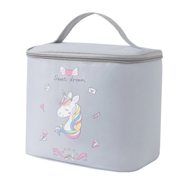 Bolsa de cosméticos feminina T570 cinzento