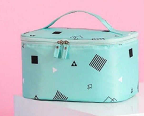 Bolsa de cosméticos feminina T583 verde claro