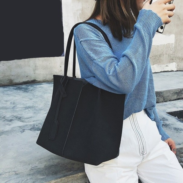 Bolsa de couro feminina M1690 preto