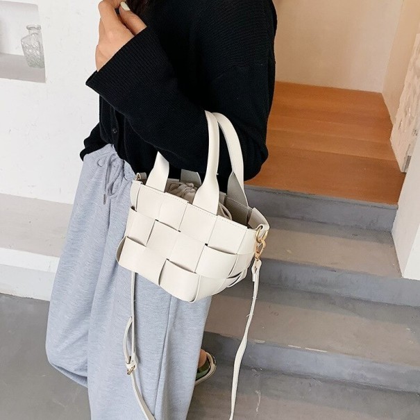 Bolsa de couro feminina M1779 creme