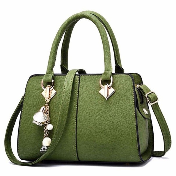Bolsa de couro feminina M794 verde azeitona