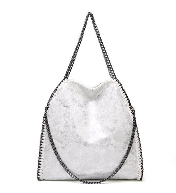 Bolsa de couro para senhora M945 prateado