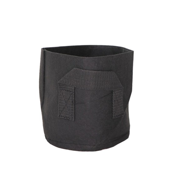 Bolsa de cultivo para jardín con asas negro 1