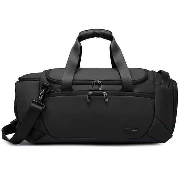 Bolsa de deporte de viaje para hombre 53 x 22 x 25 cm Espaciosa y duradera Material impermeable Correa de hombro Bolsa de fin de semana Viaje negro