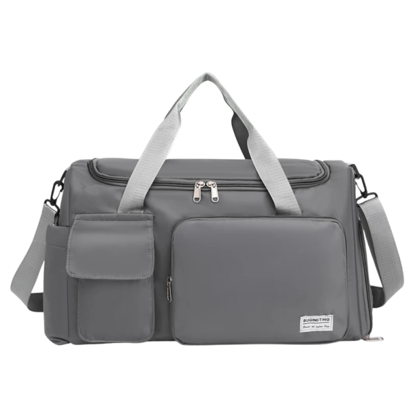 Bolsa de deporte de viaje para mujeres Oxford 47 x 26 x 20 cm Bolsa con correa para el hombro Asas de mano Bolsa práctica para zapatos gris