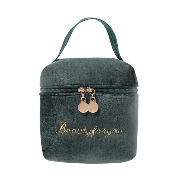 Bolsa de maquilhagem feminina T553 verde escuro