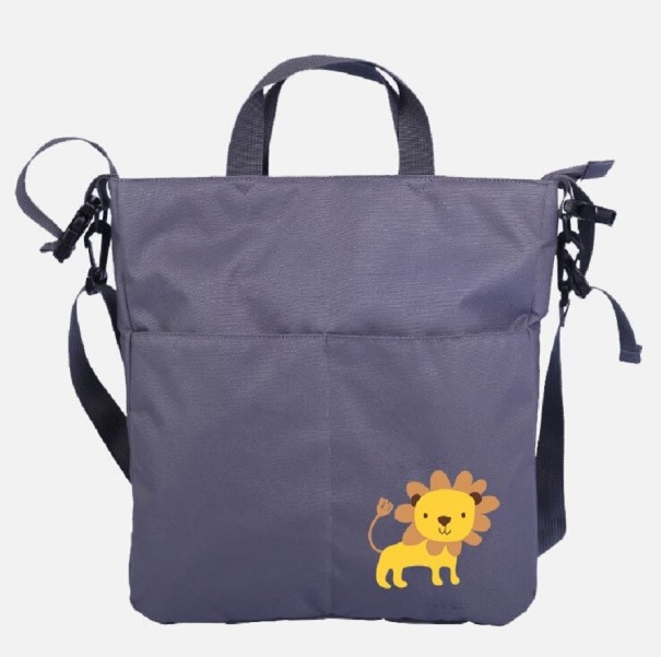 Bolsa de maternidad con animal gris