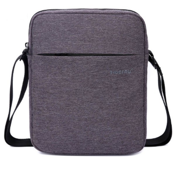 Bolsa de ombro impermeável para homem cinzento claro