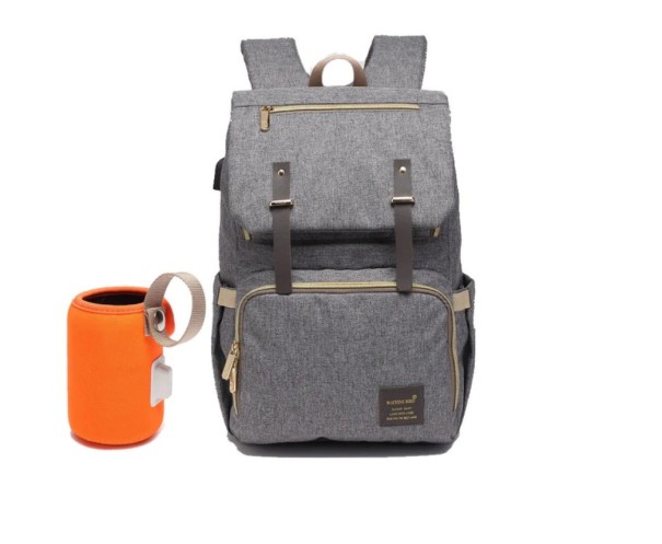 Bolsa de pañales funcional gris