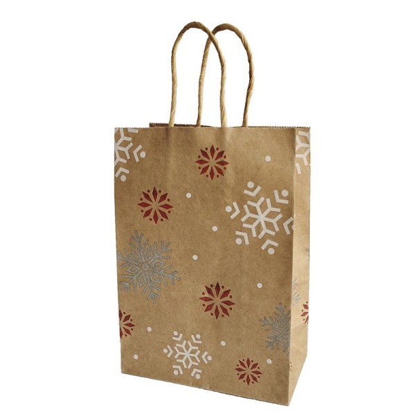 Bolsa de papel con motivo navideño 21 x 15 x 8 cm 4 uds 4