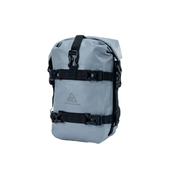Bolsa de parachoques para motocicleta impermeable Plato 500D para BMW y HONDA Bolsa de herramientas con revestimiento de teflón Resistente gris