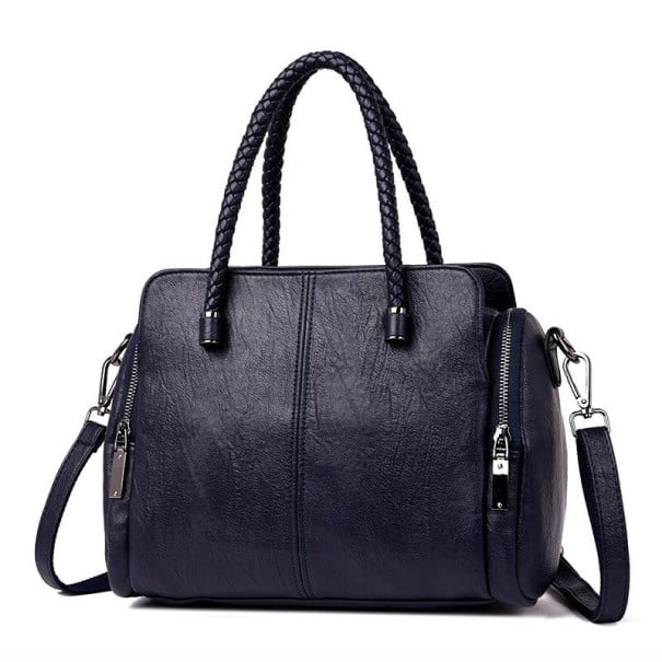 Bolsa de pele para senhora M1154 azul escuro