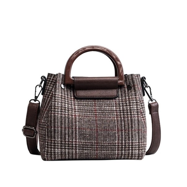 Bolsa de Senhora M1395 castanho escuro