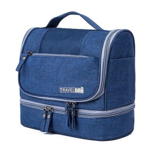 Bolsa de viaje para cosméticos azul oscuro