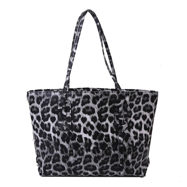 Bolsa grande de mujer de hombro con estampado animal Bolsa shopper espaciosa para el día a día Asas largas PU cuero 46 x 30 x 12 cm 2