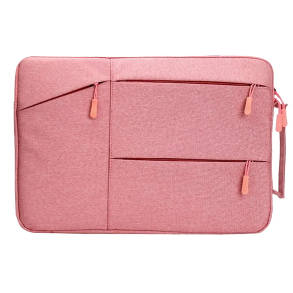Bolsa para portátil, para portátiles de 14&quot; a 15,4&quot;, con bolsillos laterales rosa