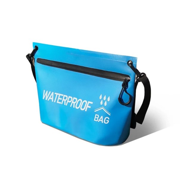 Bolsa seca impermeable 5l 26x20x11 cm TPU y PVC Bolsa de viaje lavable IPX4 para rafting kayak trekking natación navegación y deportes acuáticos azul