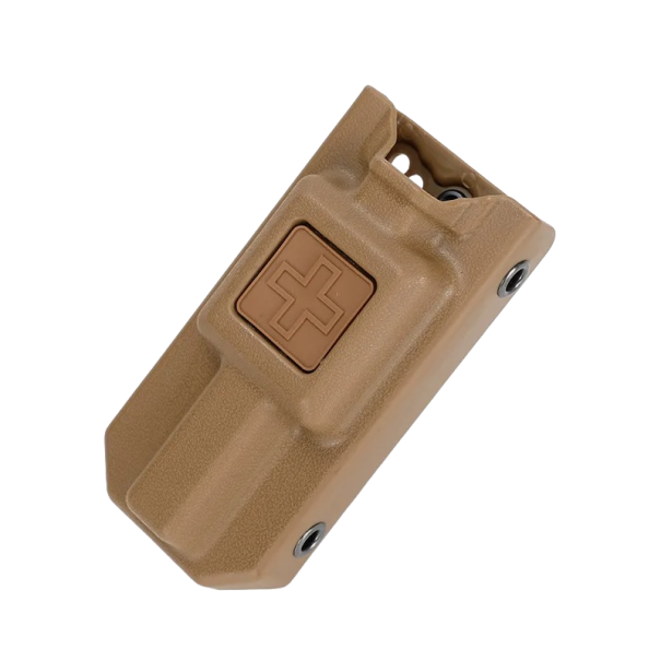 Bolsa táctica para cinturón, caja de almacenamiento táctica, bolsa médica, 12 x 6 cm marrón