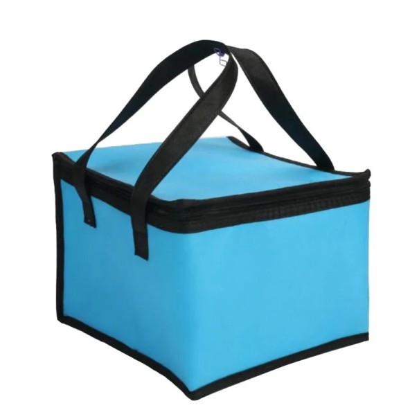 Bolsa térmica plegable de 33 x 25 x 25 cm, portátil, aislante, color neutro, para comida, bebidas, picnic, viajes al trabajo. azul