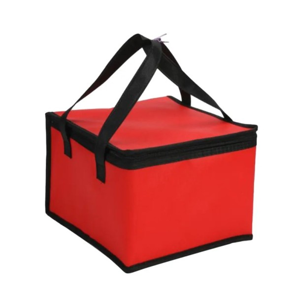 Bolsa térmica plegable de 33 x 25 x 25 cm, portátil, aislante, color neutro, para comida, bebidas, picnic, viajes al trabajo. rojo