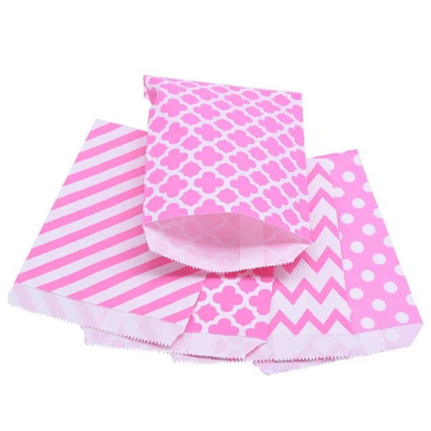 Bolsas de papel para regalo 25 uds. rosa oscuro 3