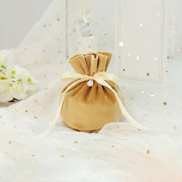 Bolsas de regalo de terciopelo 10 uds. amarillo