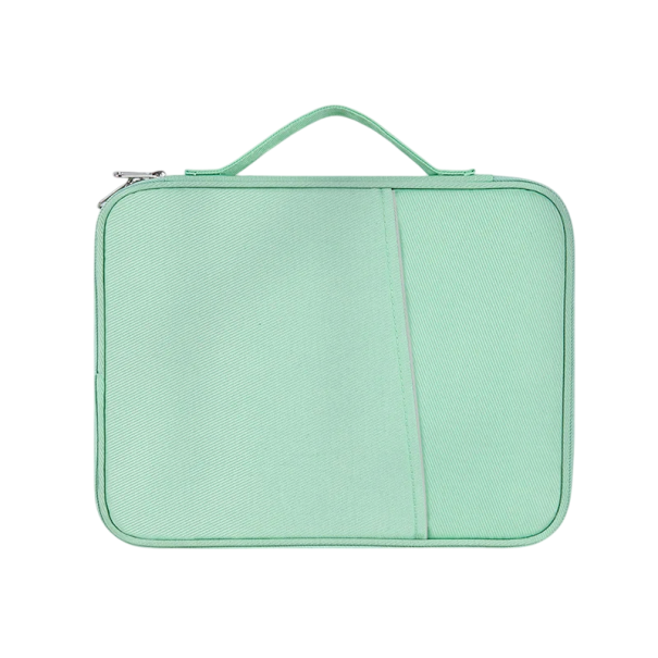 Bolsinha para tablet de 9–11 polegadas para iPad Air 2023 Capa universal para tablet Saco de proteção portátil com pega Cor neutra Design prático turquesa