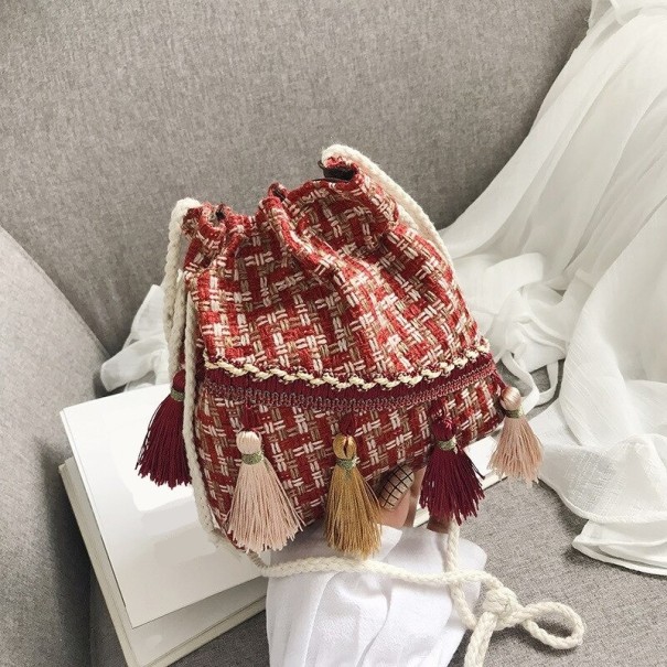 Bolso bandolera de mujer M1477 burdeos