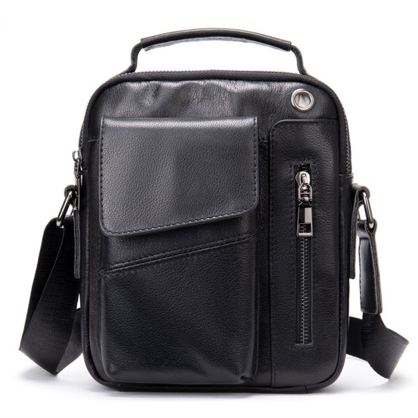 Bolso bandolera de piel para hombre T338 4