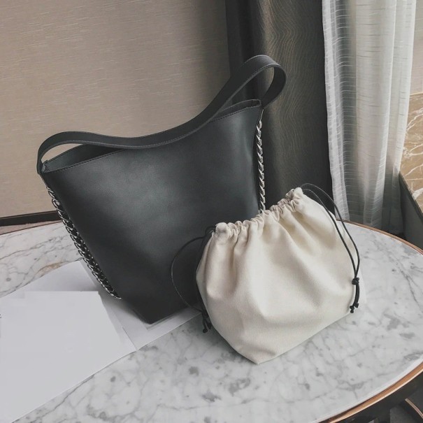 Bolso bandolera de piel para mujer M715 negro