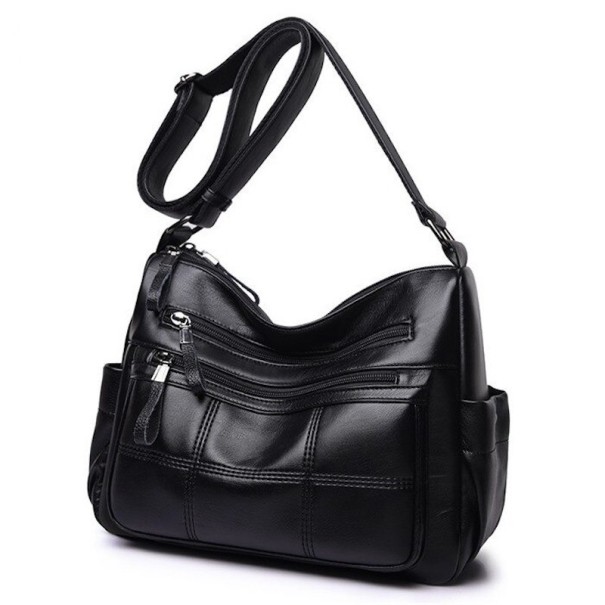 Bolso bandolera de piel para mujer M729 negro