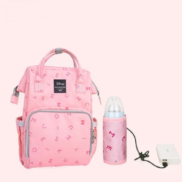 Bolso cambiador de maternidad rosa