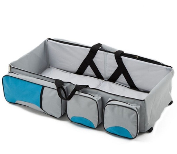 Bolso cambiador portátil gris