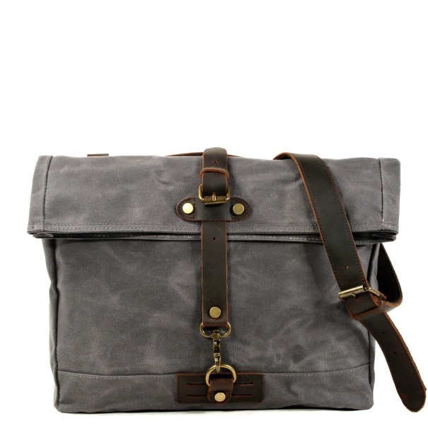 Bolso de hombro para hombre T403 gris oscuro