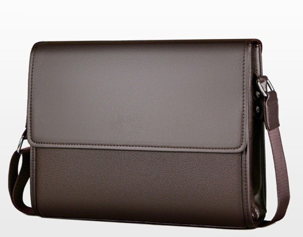 Bolso de hombro para hombre T420 café 2