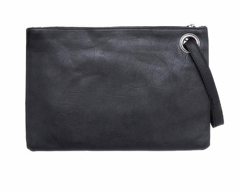 Bolso de hombro para mujer de piel sintética J3260 negro