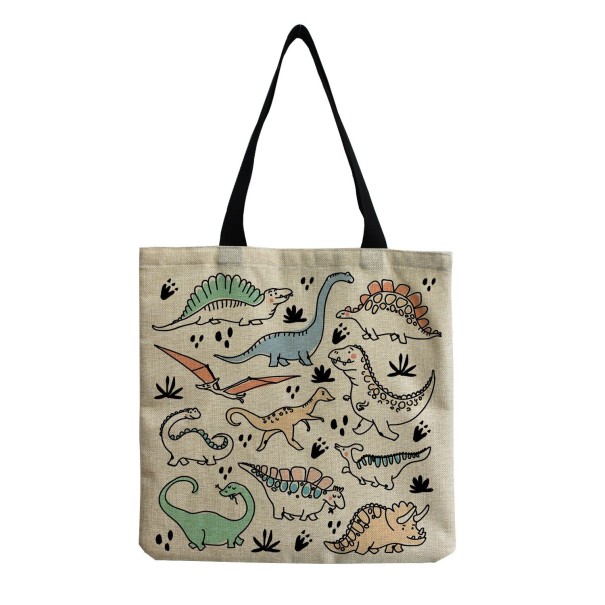 Bolso de lona para mujer dinosaurio 1