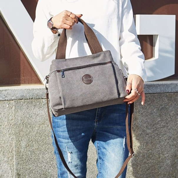 Bolso de lona para mujer gris