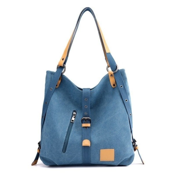 Bolso de lona para mujer M1077 azul