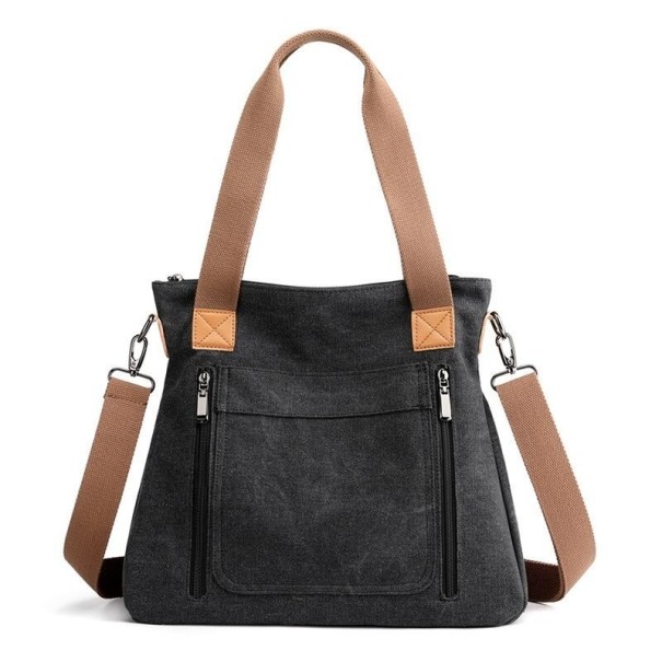 Bolso de lona para mujer M1100 negro