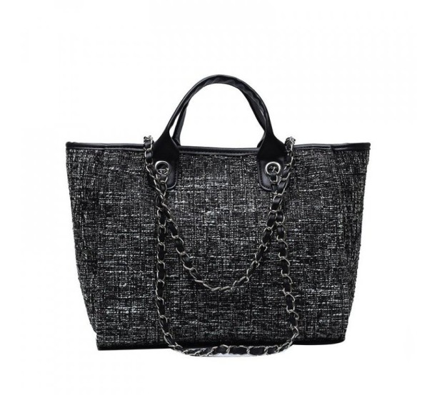 Bolso de lona para mujer M1124 negro