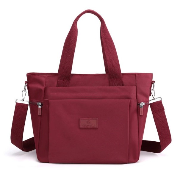 Bolso de lona para mujer M1351 burdeos