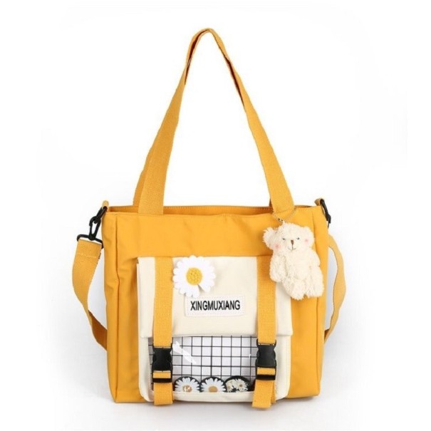 Bolso de lona para mujer M1470 amarillo oscuro